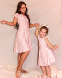 Carolina Dress | Blush Daisies | Young girls