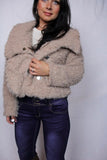 Faux Fur Jacket | Taupe