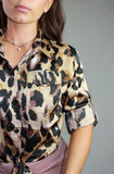 Satin Leopard Top